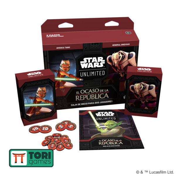 Star Wars Unlimited - El Ocaso de la República - Caja de Inicio para Dos Jugadores - ESPAÑOL - Imagen 4